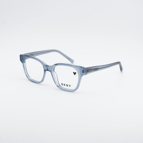 DKNY DK5048 400 Eyeglasses - Blue Laminate 50mm Cat Eye Frame main image 4